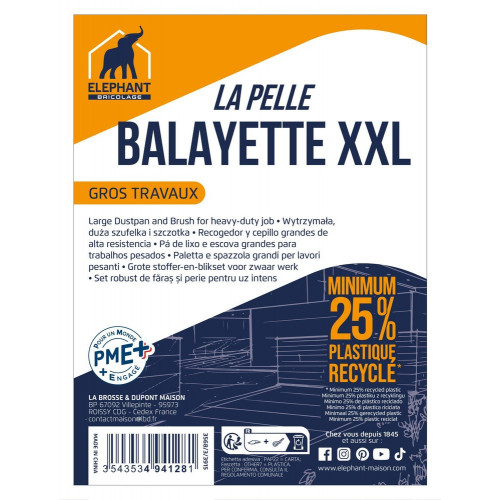 pelle balayette grande capacite xxl elephant - ELEPHANT