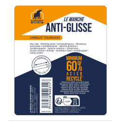 Manche anti-glisse soft touch 130cm elephant - ELEPHANT