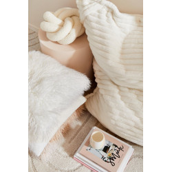 Coussin Aurore, blanc l.30 x L.30 cm - Sans marque