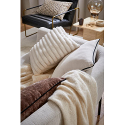 Coussin Dehli, blanc l.45 x L.45 cm - Sans marque