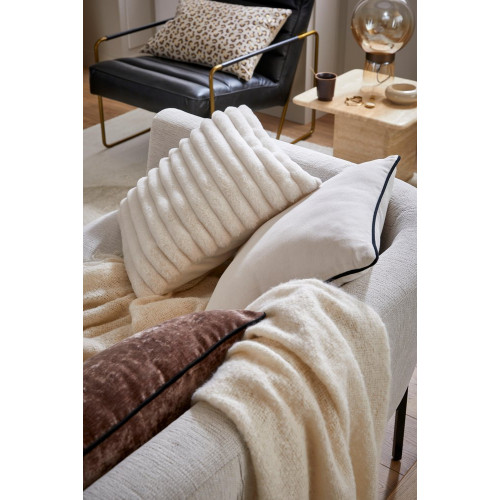 Coussin Dehli, blanc l.45 x L.45 cm - Sans marque
