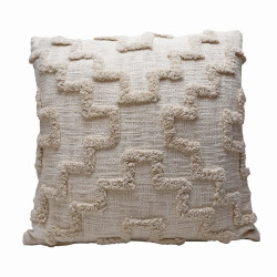 Coussin Labyrinthe, naturel l.50 x L.50 cm de marque Sans marque, référence: J10004700