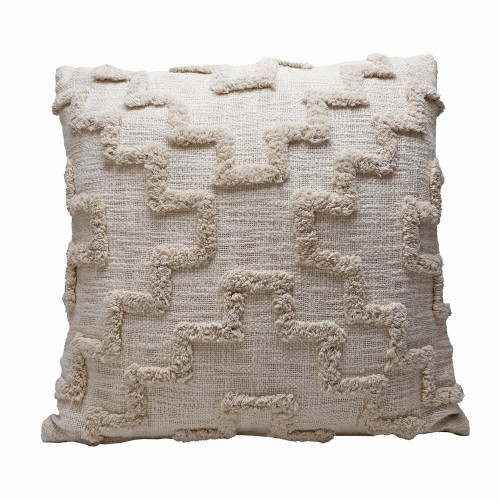 Coussin Labyrinthe, naturel l.50 x L.50 cm - Sans marque