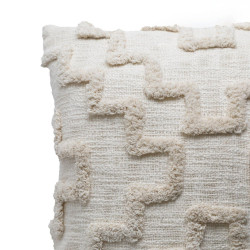 Coussin Labyrinthe, naturel l.50 x L.50 cm - Sans marque