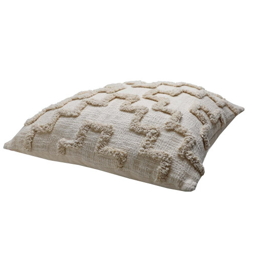 Coussin Labyrinthe, naturel l.50 x L.50 cm - Sans marque