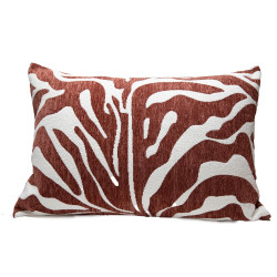 Coussin Zèbre, rouge l.40 x L.60 cm de marque Sans marque, référence: J10004900