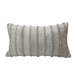 Coussin Loops, beige l.35 x L.60 cm de marque Sans marque, référence: J10005000