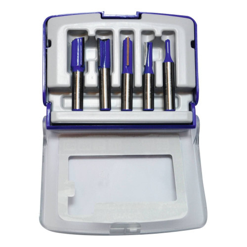 Coffret de 5 fraises pour defonceuse, Diam.4 a 12 mm TIVOLY - TIVOLY