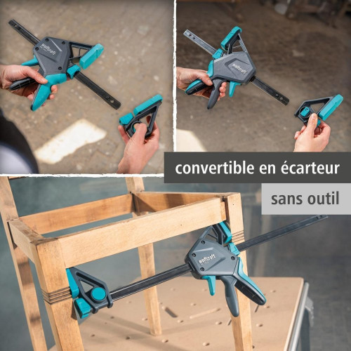 Serre-joint a une main WOLFCRAFT, 700 mm - WOLFCRAFT