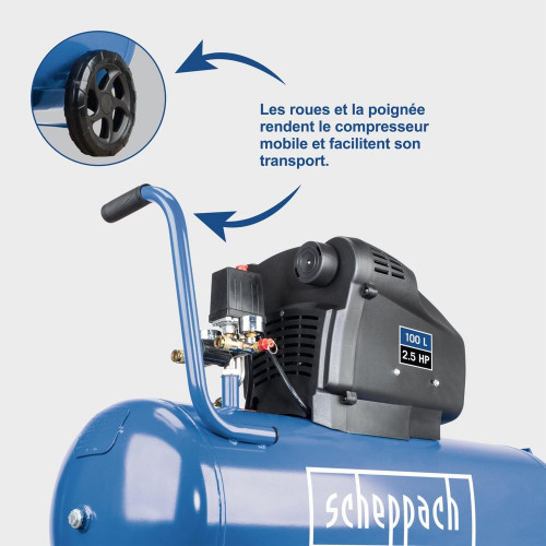 Compresseur d'atelier Scheppach 100L HC106DC - SCHEPPACH