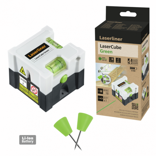 Niveau laser à ligne et bulle vert LASERLINER Laser Cube Green - LASERLINER