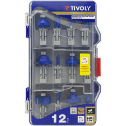 Coffret de 12 fraises pour affleureuse, Diam.6 mm TIVOLY de marque TIVOLY, référence: B10022800