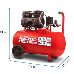 Compresseur 50L 2CV 8 bars sans huile SIL750 PRODIF - PRODIF