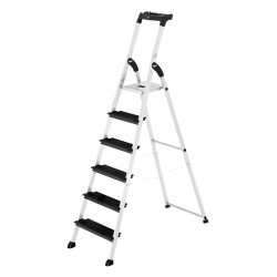 Escabeau pro aluminium HAILO XXL Blackline 6 marches avec tablette porte-outils de marque HAILO, référence: B10026400