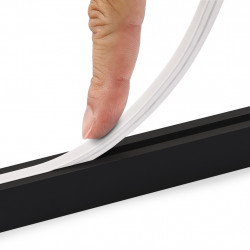 Kit barre de penderie Luxe LED Neonlynx 900 mm - noir texturé - détecteur RF Smart 2700 K - EMUCA