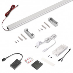 Kit barre de penderie Luxe LED Neonlynx 900 mm - anodisé mat - détecteur RF Smart 2700 K de marque EMUCA, référence: B10027800