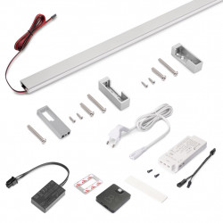 Kit barre de penderie Luxe LED Neonlynx 1150 mm - anodisé mat - détecteur RF Smart 2700 K de marque EMUCA, référence: B10028100