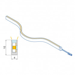 Kit ruban LED - Neonlynx V 5 m - blanc chaud 2700 K avec détecteur RF Smart - EMUCA