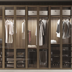 Lot de 2 rails de penderie Luxe 1150 mm - titane avec supports - EMUCA