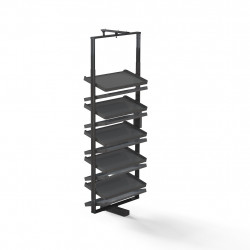 Rangement de chaussures pivotant Quartz H 1640 mm - module 800 mm titane de marque EMUCA, référence: B10028600