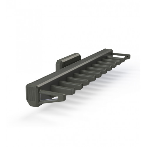 Porte-cravates latéral extractible Quartz 436 mm - titane - EMUCA