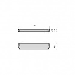 Porte-vêtements extractible Quartz 460 mm - titane - EMUCA