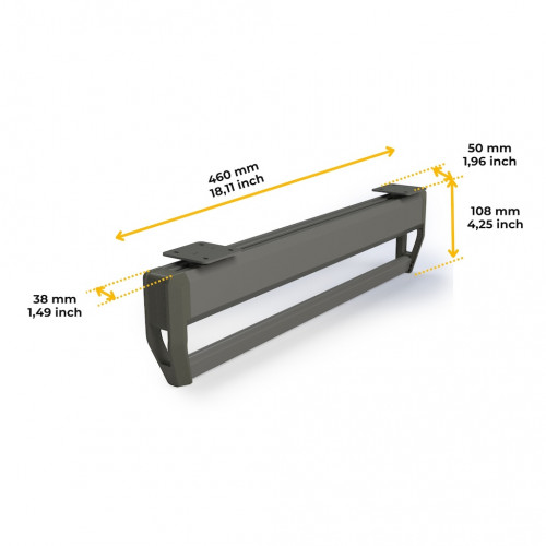 Porte-vêtements extractible Quartz 460 mm - titane - EMUCA