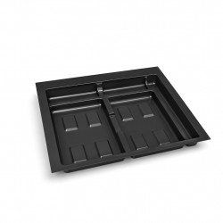 Base pour poubelles - Recycle module 600 mm - 2 compartiments noir de marque EMUCA, référence: B10028900