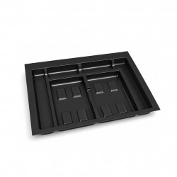 Base pour poubelles Recycle module 700 mm - 2 compartiments noir de marque EMUCA, référence: B10029000