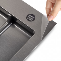 Base Emuca Recycle pour tiroir de cuisine 700 mm - 2 compartiments gris anthracite - EMUCA