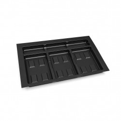 Base Emuca Recycle pour tiroir de cuisine 800 mm - 3 compartiments noir de marque EMUCA, référence: B10029200
