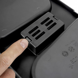Poubelle de tri Emuca Recycle pour tiroir de cuisine - 15 L noir avec couvercle anti-odeurs - EMUCA
