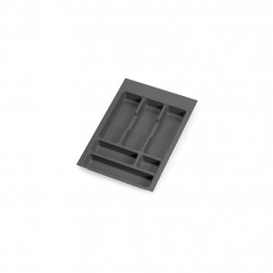 Range-couverts Emuca Optima 400 mm - organiseur de tiroir gris anthracite de marque EMUCA, référence: B10030600