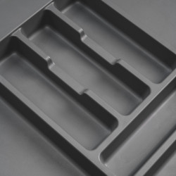 Range-couverts Emuca Optima 400 mm - organiseur de tiroir gris anthracite - EMUCA