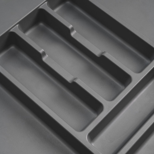 Range-couverts Emuca Optima 400 mm - organiseur de tiroir gris anthracite - EMUCA