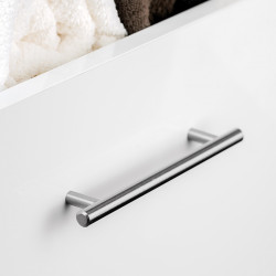 Lot de 10 poignées de meuble Orlando 136 mm - entraxe 96 mm nickel satiné - EMUCA