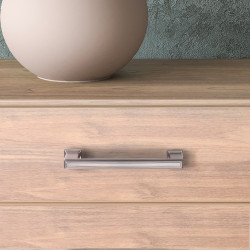 Lot de 5 poignées de meuble Tanger 147,5 mm - entraxe 128 mm nickel satiné - EMUCA