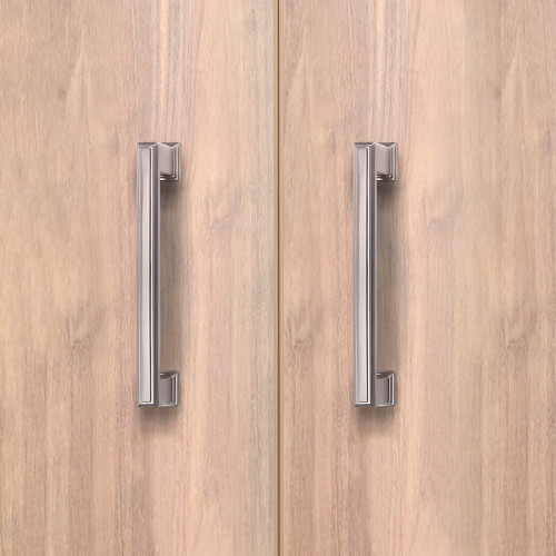 Lot de 5 poignées de meuble Tanger 147,5 mm - entraxe 128 mm nickel satiné - EMUCA