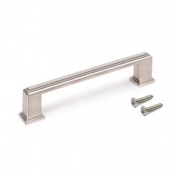 Lot de 5 poignées de meuble Tanger 147,5 mm - entraxe 128 mm nickel satiné - EMUCA