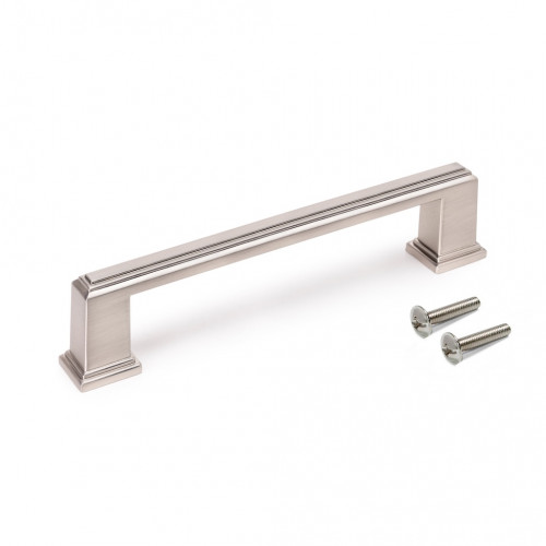 Lot de 5 poignées de meuble Tanger 147,5 mm - entraxe 128 mm nickel satiné - EMUCA