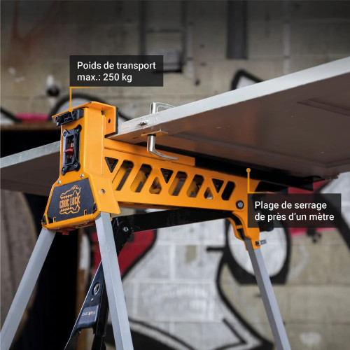 Établi pliant et station de serrage portable - Croc Lock - Batavia