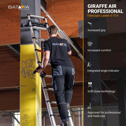 Échelle télescopique professionnelle 4,15 m - Giraffe Air - Batavia