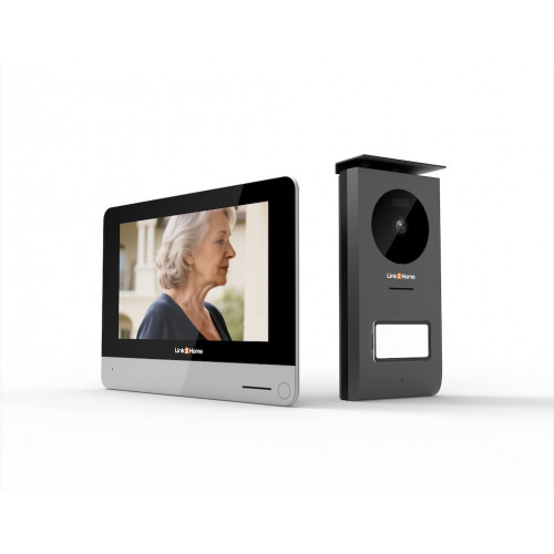Portier vidéo connecté avec écran couleur 7 pouces - caméra 1080p et badges RFID - Link2home