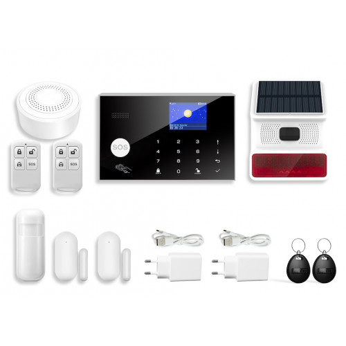Alarme connectée avec sirène extérieure solaire - kit sécurité compatible Tuya - Link2home
