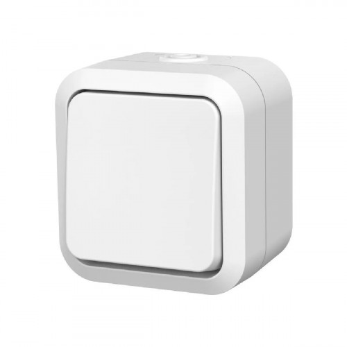 Poussoir étanche blanc IP55 - connexion automatique 250 V - Quarx