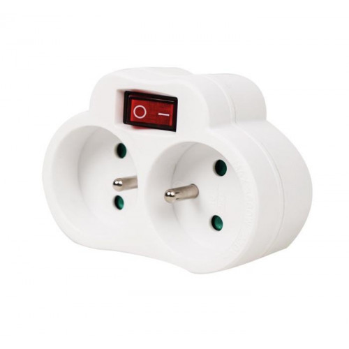 Biplite 2 prises 16 A avec interrupteur - adaptateur électrique français - Gao