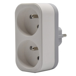 Biplite 2P 16 A blanche - adaptateur électrique 230 V max 3680 W - Link2home
