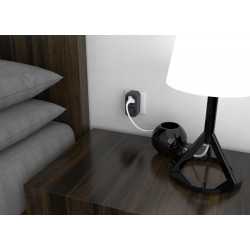 Biplite 2P 16 A gris anthracite - adaptateur électrique 230 V max 3680 W - Link2home