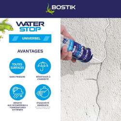 Membrane d'etancheite Waterstop blanc BOSTIK 290ML - Bostik