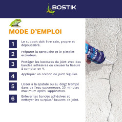 Membrane d'etancheite Waterstop blanc BOSTIK 290ML - Bostik